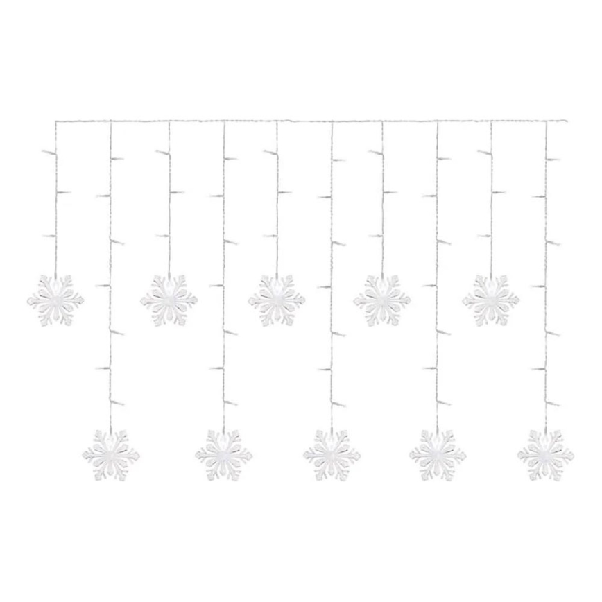 LED božična zavesa 60xLED/1,35W 635x50 cm hladna bela