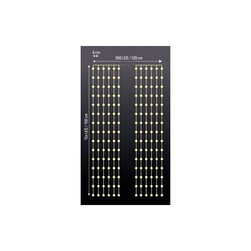 LED Božična zavesa LED/3xAA