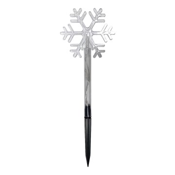 LED božična zunanja dekoracija 3xLED/2xAA IP44 topla bela snežinka