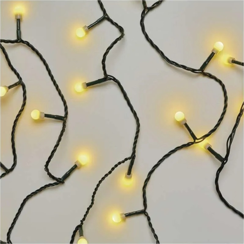 LED božični niz, 200 LED, 8 funkcij, 20 m, IP44, topla bela
