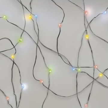 LED božični niz 20xLED/2xAA 2,4m večbarven