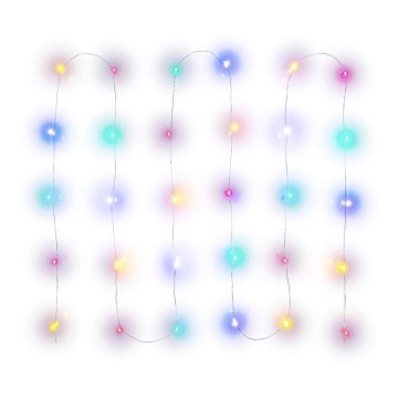 LED božični niz 30xLED/2xAA 3,3m večbarven