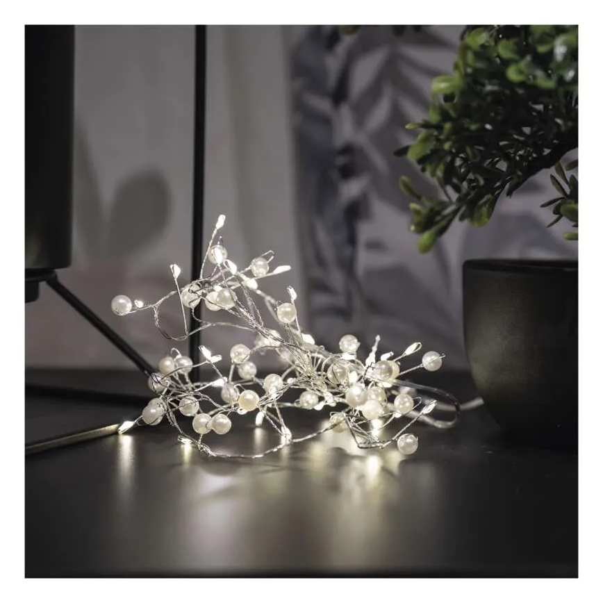 LED božični niz 40xLED/3xAA 1,5 m topla bela