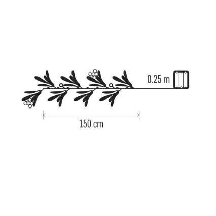 LED božični okras 25xLED/3xAA