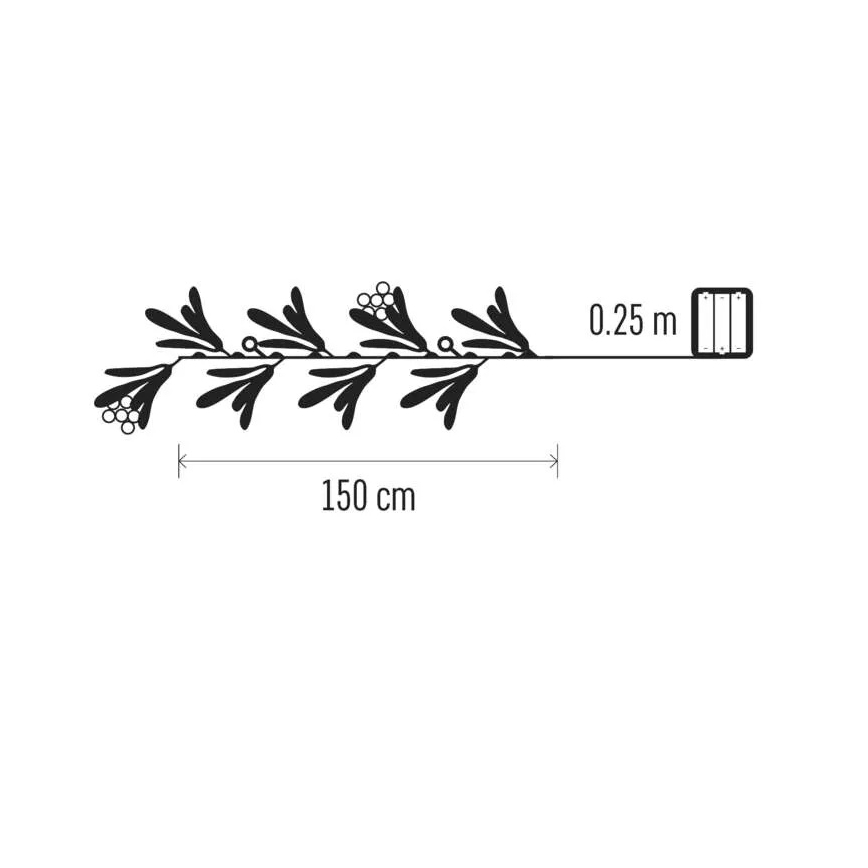 LED božični okras 25xLED/3xAA