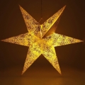 LED Božični okrasek LED/3xAA zvezda zlata