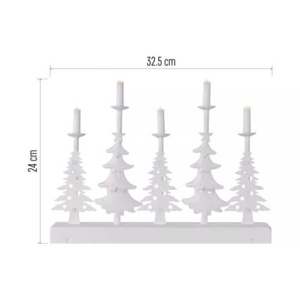 LED Božični svečnik LED/2xAA bela