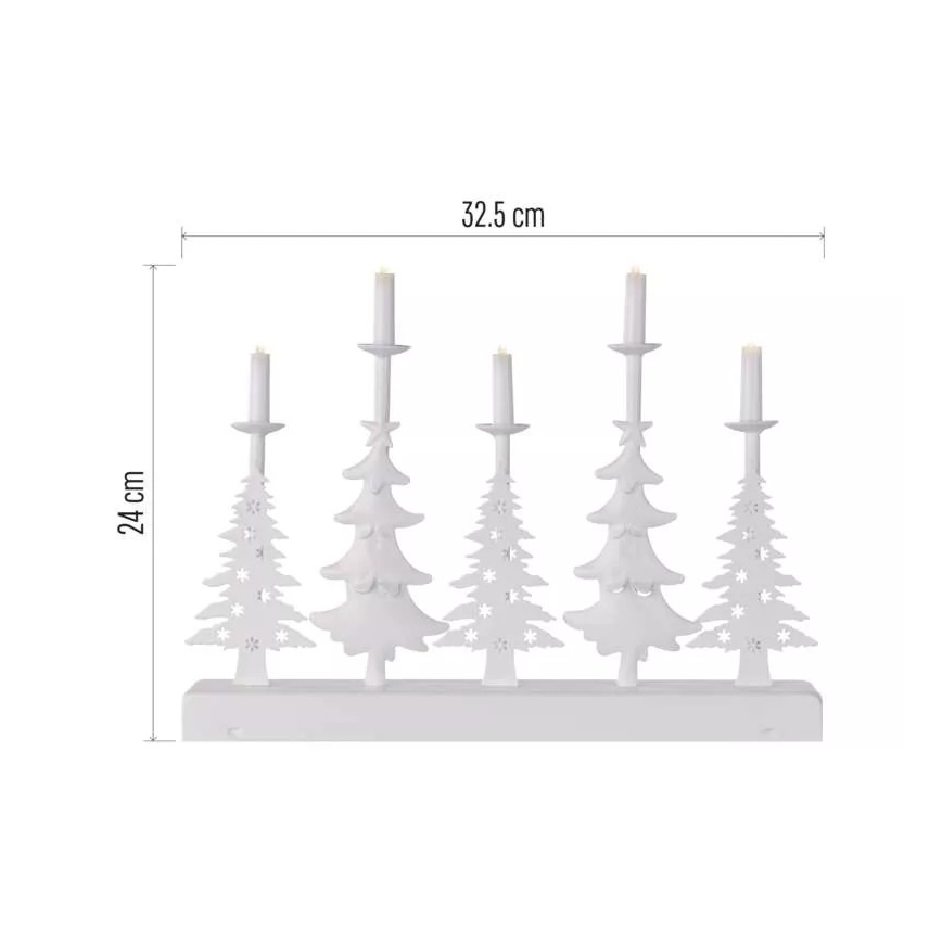 LED Božični svečnik LED/2xAA bela