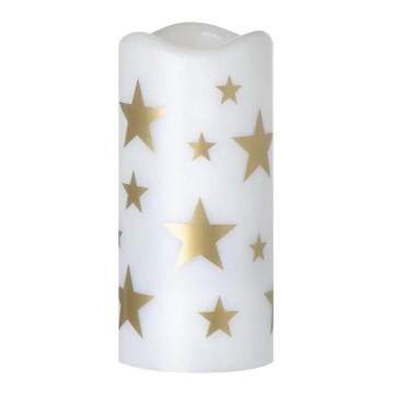 LED Božični svečnik LED/3xAAA zvezdice topla bela