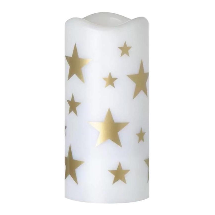 LED Božični svečnik LED/3xAAA zvezdice topla bela