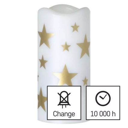LED Božični svečnik LED/3xAAA zvezdice topla bela