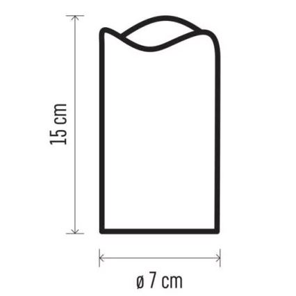 LED Božični svečnik LED/3xAAA zvezdice topla bela