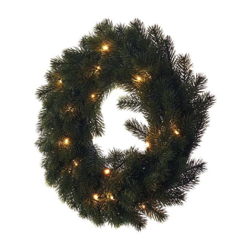 LED Božični venec 20xLED/0,6W/2xAA