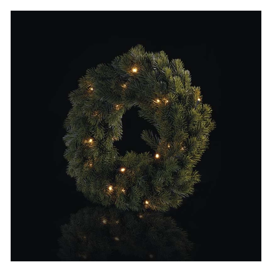 LED Božični venec 20xLED/0,6W/2xAA