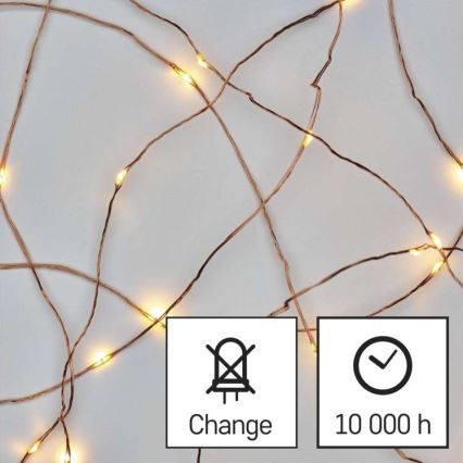 LED božični zunanji niz 100xLED/15m IP44 topla bela