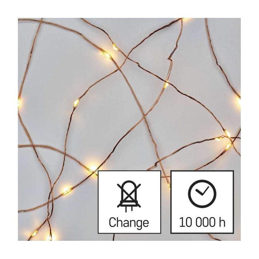 LED božični zunanji niz 100xLED/15m IP44 topla bela
