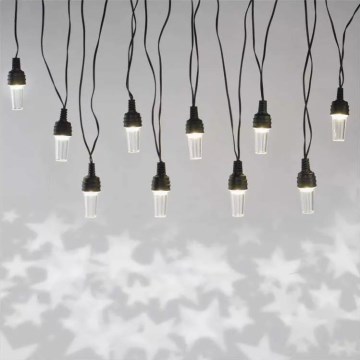LED božični zunanji niz 10xLED/9,5 m IP44 hladna bela