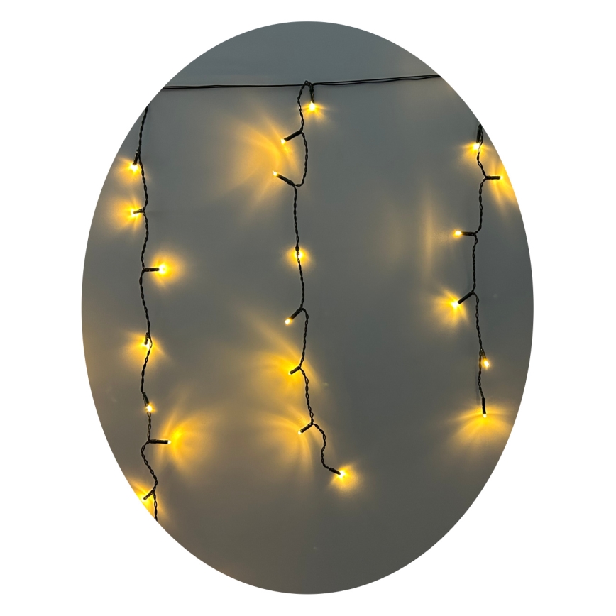 LED božični zunanji niz 200xLED/230V 7,6 m IP44 črna