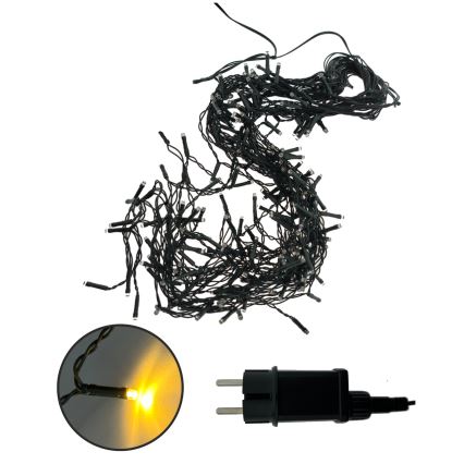 LED božični zunanji niz 200xLED/230V 7,6 m IP44 črna