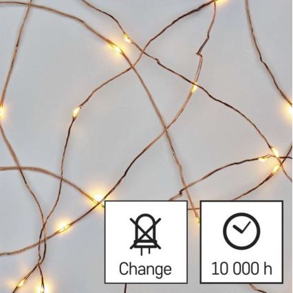 LED božični zunanji niz 40xLED/9m IP44 topla bela