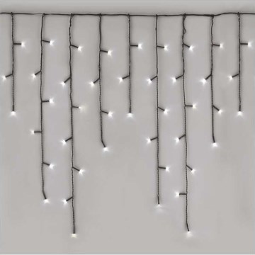LED božični zunanji niz 600 LED/8 načinov 15 m IP44 hladna bela