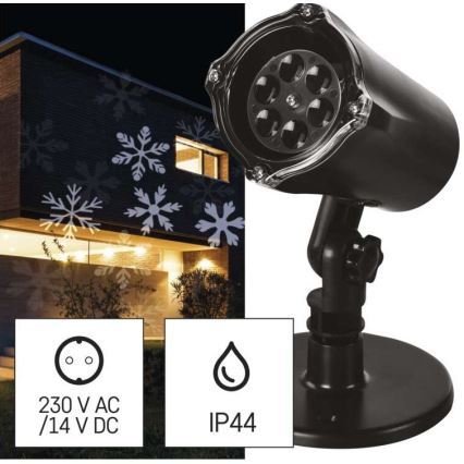 LED božični zunanji projektor LED/3,6W/230V IP44 hladna bela