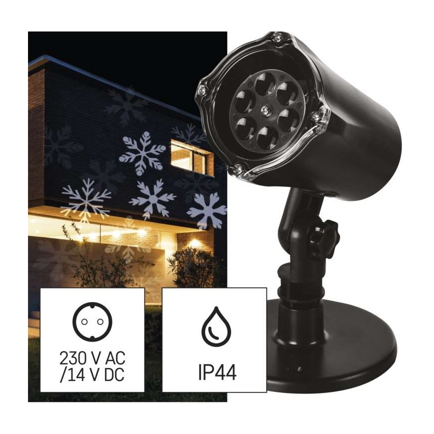 LED božični zunanji projektor LED/3,6W/230V IP44 hladna bela