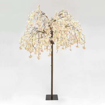 LED Božično okrasno umetno drevo CHERRY TREE 288xLED/230V 2,5 m češnja
