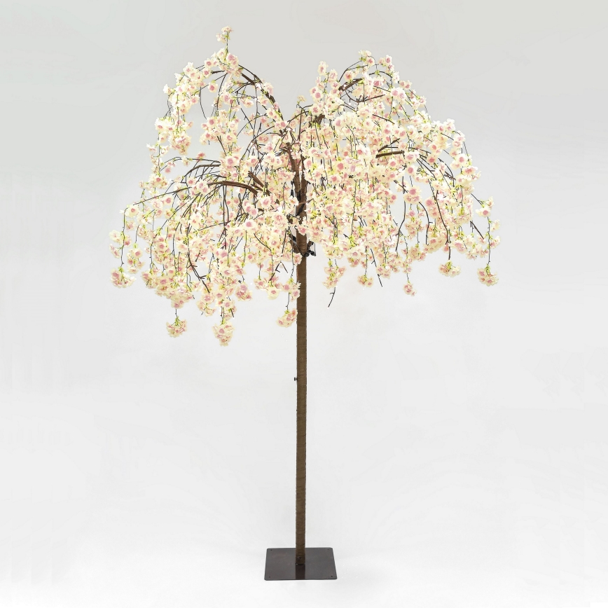 LED Božično okrasno umetno drevo CHERRY TREE 288xLED/230V 2,5 m češnja
