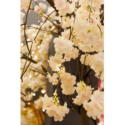 LED Božično okrasno umetno drevo CHERRY TREE 288xLED/230V 2,5 m češnja