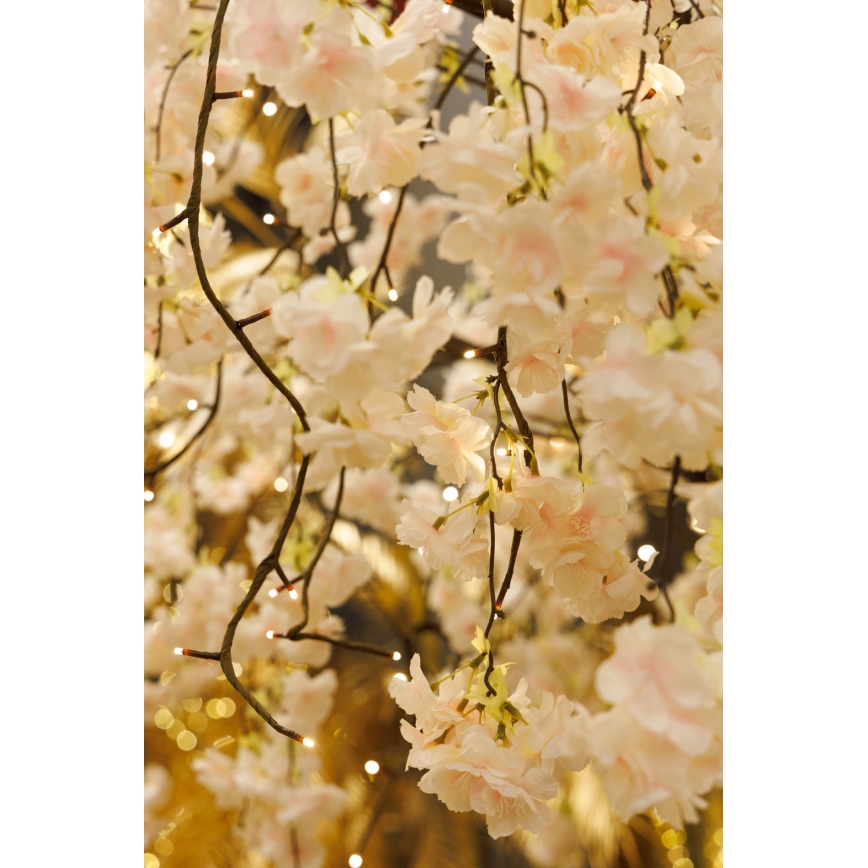 LED Božično okrasno umetno drevo CHERRY TREE 288xLED/230V 2,5 m češnja