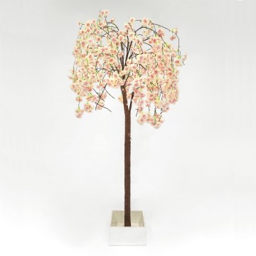 LED Božično okrasno umetno drevo CHERRY TREE 84xLED/230V 1,7 m češnja