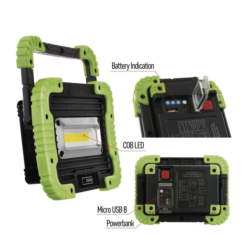 LED COB Polnilni reflektor LED/3,7V 3000 mAh IP44