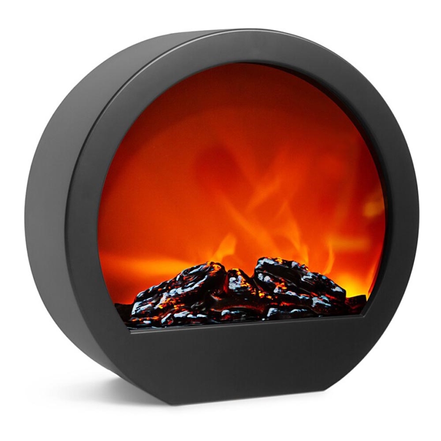 LED Dekoracija 7xLED/230V/4xAA kamin