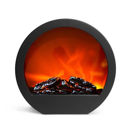 LED Dekoracija 7xLED/230V/4xAA kamin