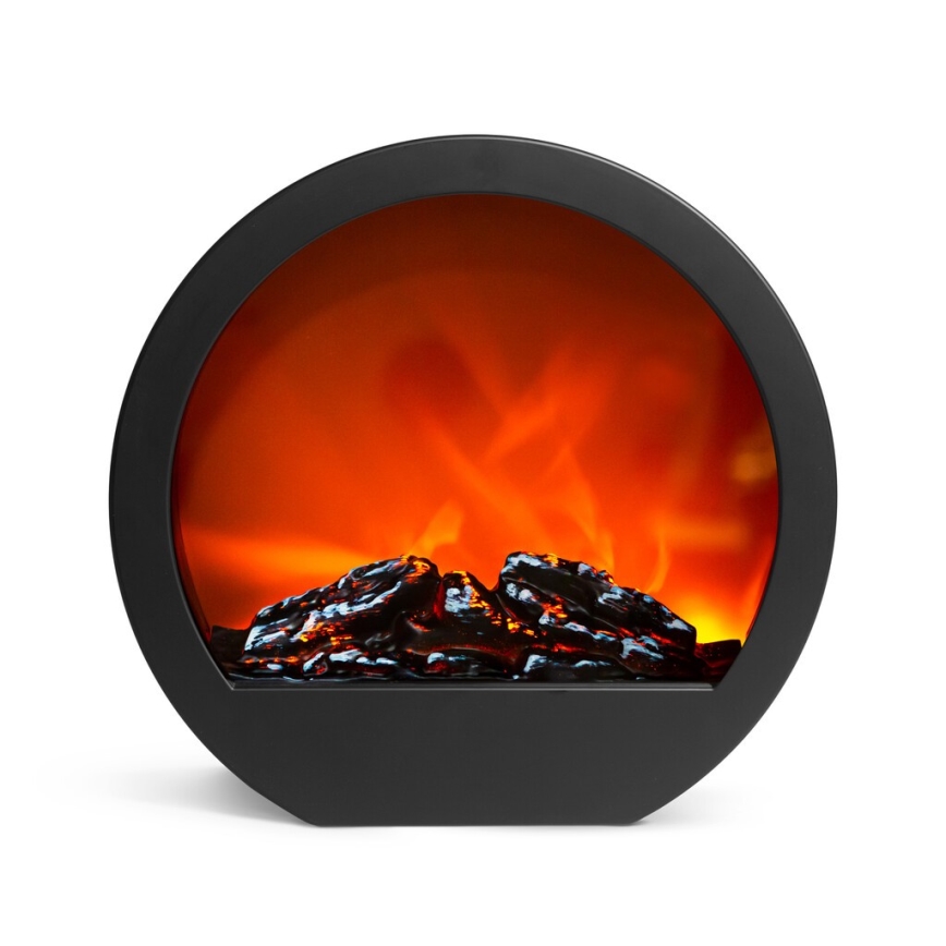 LED Dekoracija 7xLED/230V/4xAA kamin