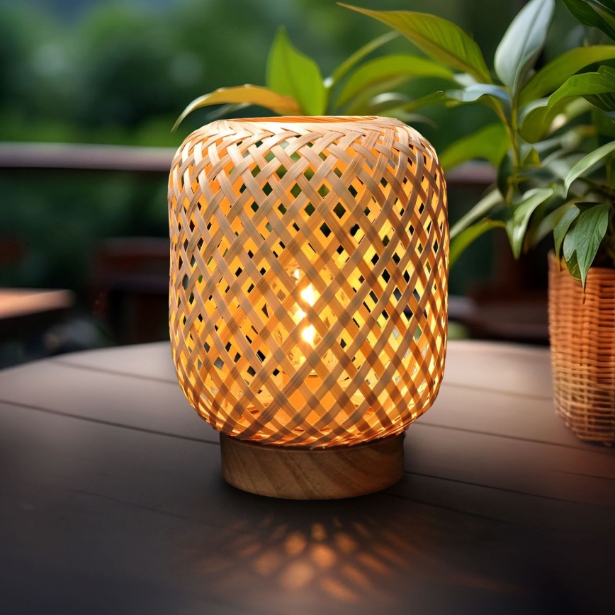 LED Dekorativna namizna svetilka BOHO LED/2xAAA ratan