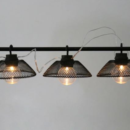 LED Dekorativna veriga ASTRA 10xLED/2xAA 2,1 m črna