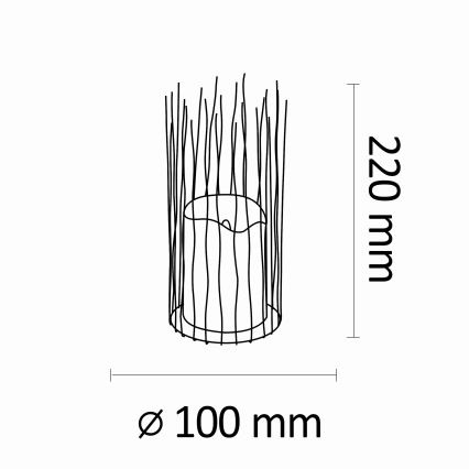 LED Dekorativna zunanja razsvetljava NYBORG LED/2xAA 22 cm IP44 topla bela