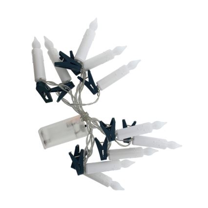 LED dekorativni niz 10xLED/2xAA 1,65 m tople bele svečke