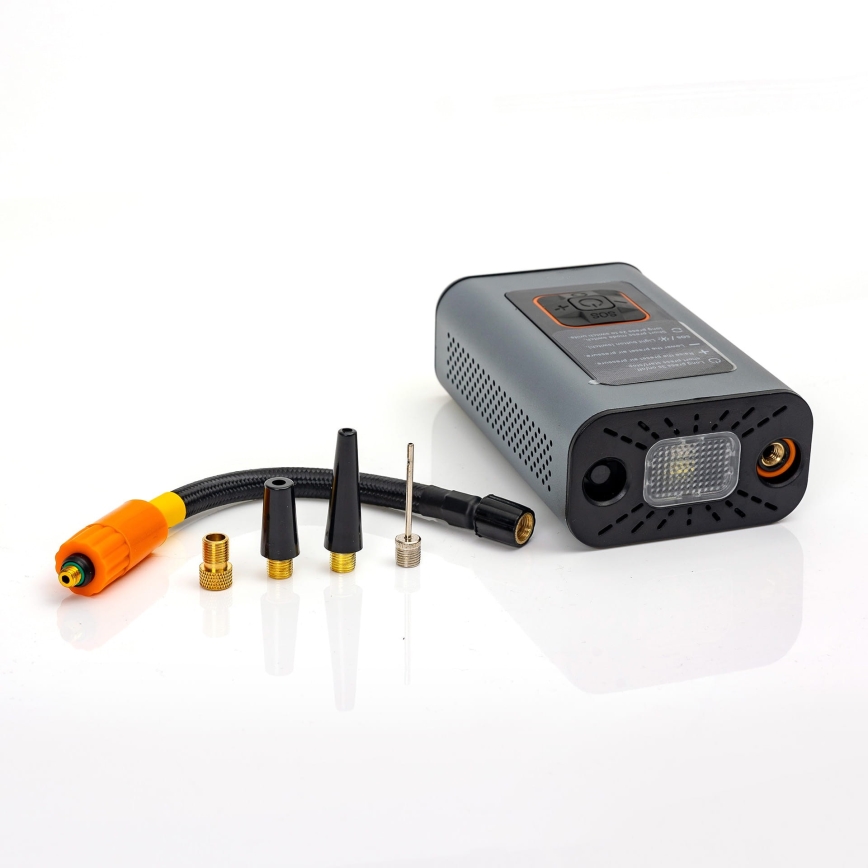 LED Digitalni žepni kompresor 3v1 4000 mAh 5W črna
