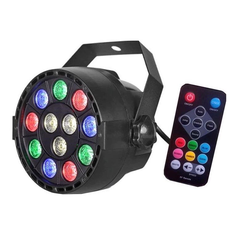 LED Disko reflektor LED/12W/230V multicolor + Daljinski upravljalnik