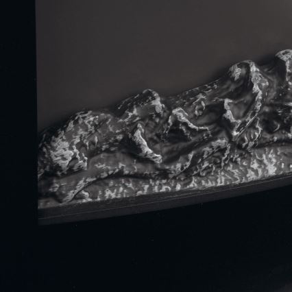 LED električni kamin z ogrevanjem, 2000 W/230 V + daljinski upravljalnik