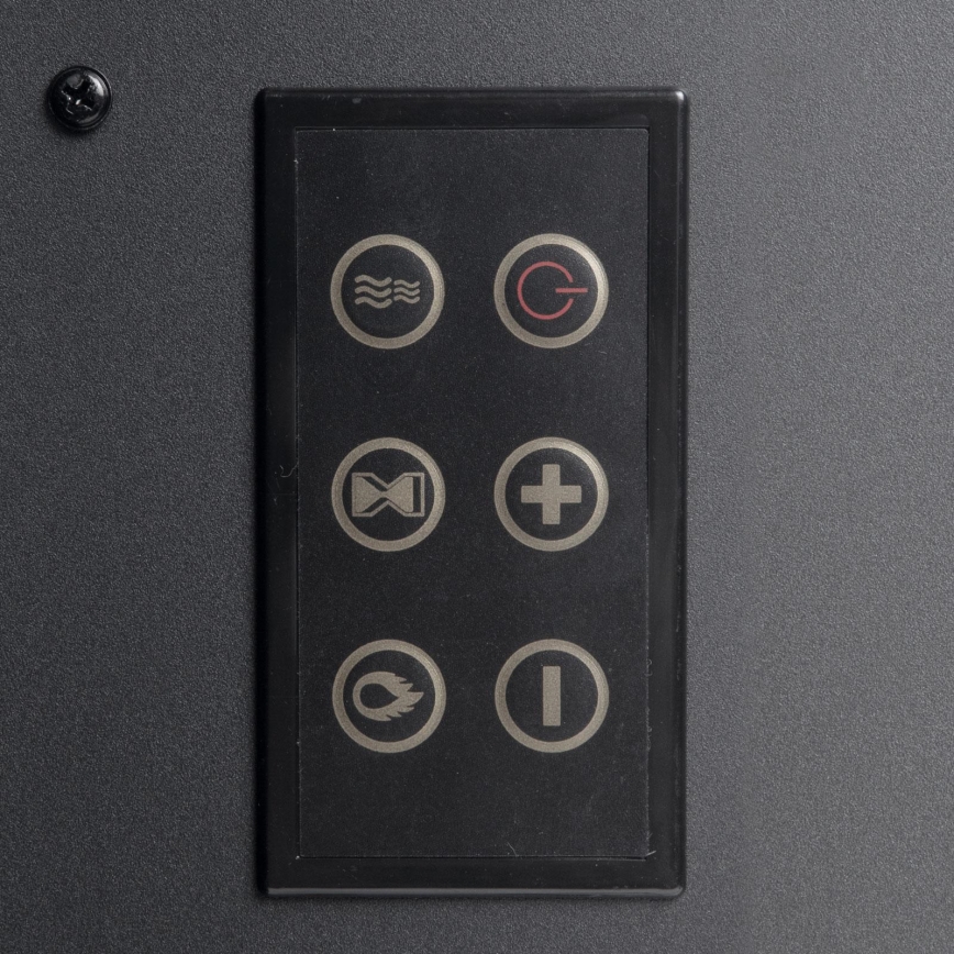 LED električni kamin z ogrevanjem, 2000 W/230 V + daljinski upravljalnik