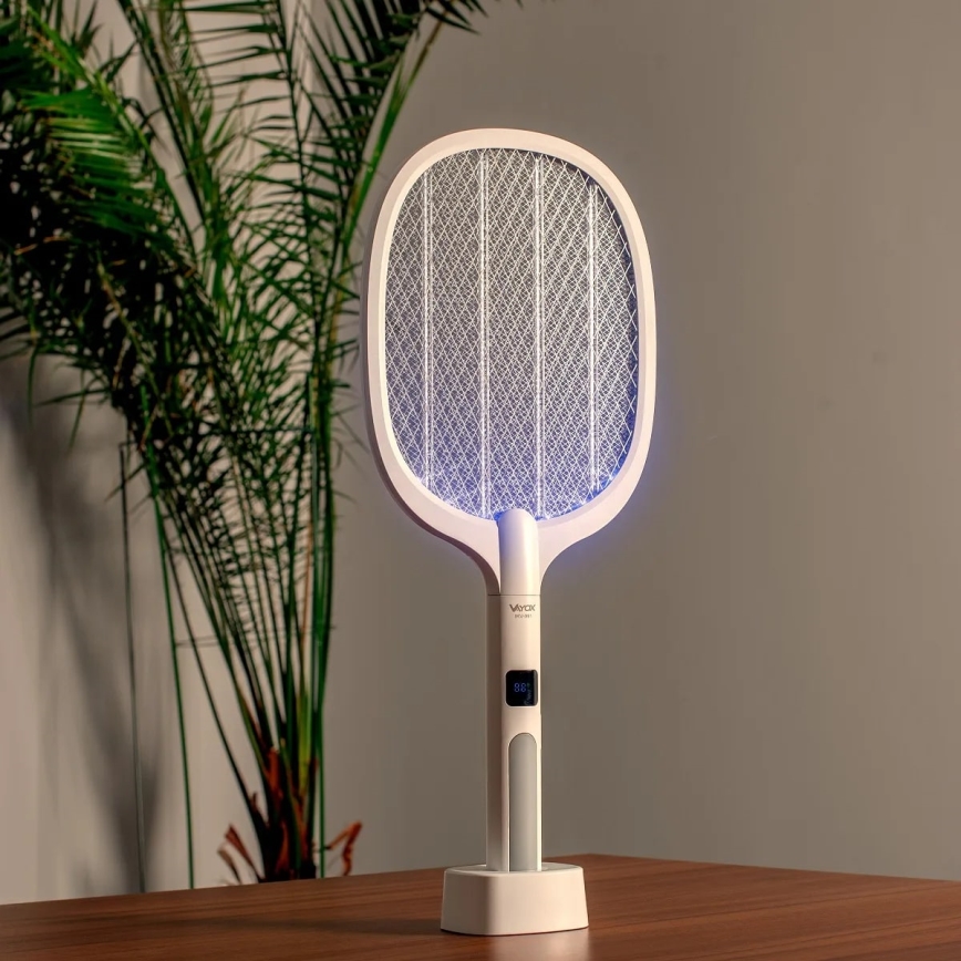 LED Električni zapiralec insektov 2v1 1200 mAh/5V bela