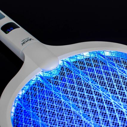 LED Električni zapiralec insektov 2v1 1200 mAh/5V bela