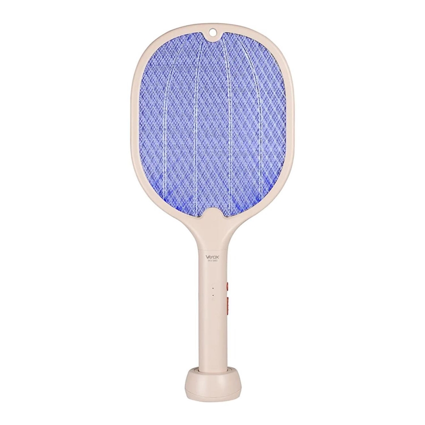 LED Električni zapiralec insektov 2v1 500 mAh/5V bež