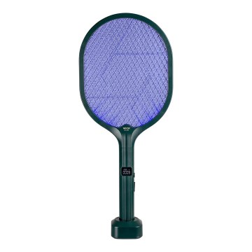 LED elektronska naprava za lovljenje insektov 2v1 z LCD zaslonom 1200 mAh/5V zelena