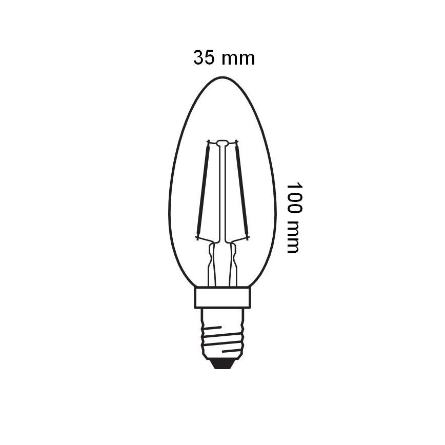 LED filamentna VINTAGE žarnica E14/2,5W/230V 2400K - Osram