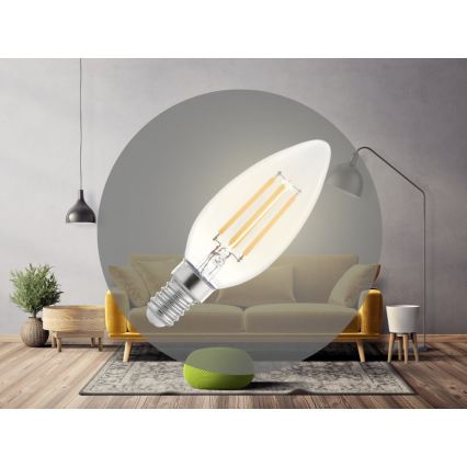 LED filamentna žarnica C37 E14/6W/230V 3000K